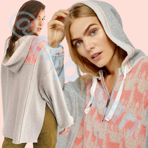 Free People Alpaca My Bags Hoodie Sz M - Picture 4 of 14